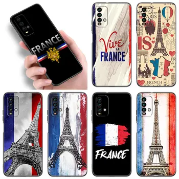 Prantsusmaa Lipu Kaart Telefoni Puhul Xiaomi Redmi K40 K50 Mängude Märkus 5 6 K20 K60 Pro 7A 8A 9A 9C 9i 9T 10A 10C A1 Plus, Must Kaas
