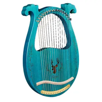 Puidust Mahagon 16 Stringe Tuning Vahend Plaat Lyar 16 Stringid Lyre Harf, Keelpilli, Muusikainstrument