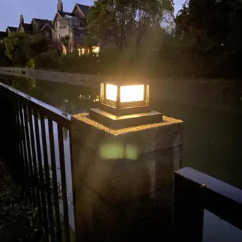 Päikese Valgus Aia Kerge IP54 Väljas Päikese-Post Lamp Aia Kaunistamiseks Värav, Hoov Suvila Solar Lamp