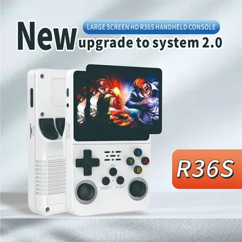 R36S Retro Pihuarvutite Video Mängu Konsool Linux Süsteemi 3,5-Tolline IPS Ekraan Kaasaskantav Tasku-Video-Player 128GB Mängud Poiss Kingitus