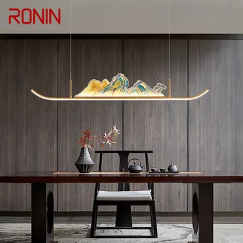 RONIN Hiina Latern Ripats LED-3 Värvid Creative Zen Disain Mäe Maastik Lühter Kodu Teahouse Söögituba