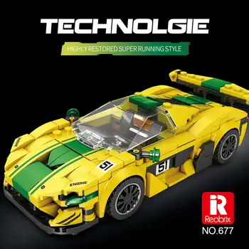 Reobrix ehitusplokk Linna Auto Mudeli McLaren P1 GTR Super Auto Tehnilise Plokid Tellis Auto Mänguasjad Lastele Kingitus ühilduvad Lego