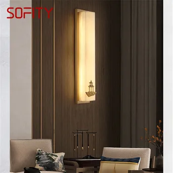 SOFITY Messing seinavalgusti LED-Kaasaegne Luksus Marmor Sconces Võistluskalendri Sise-Decor Kodus Magamistuba, elutuba Koridor