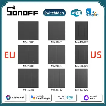 SONOFF Smart Wall Lüliti M5 Rööpaseadja 80/86/120 1/2/3C ELI/USA ESP32 WiFi Koostööd R5 Alexa Siri Yandex Alice Google ' i Kodu EWelink