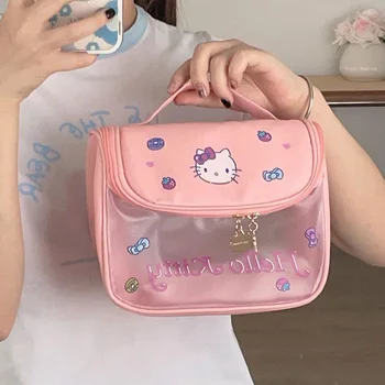 Sanrio Hello Kitty Kuromi Cinnamoroll Meik Kott Cute Cartoon Minu Meloodia Suure Jõudlusega Veekindel Tõmblukk Reisi Washbag Tüdruk Kingitus