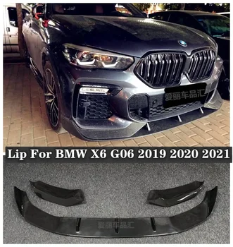 Sobib Bmw G06 X6 2019 2020 2021 2022 Kõrge Kvaliteedi Reaalne Carbon Fiber Auto Bumper Front Lip Lõhkujad Difuusor Kate Protector
