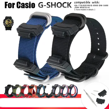 Sport Nailon Vaata Rihma Casio G-SHOCK Bänd Asendada Riidest Käepaela Eest Casio GSHOCK GA GD G GW DW GLS 5600 110 Watchbands