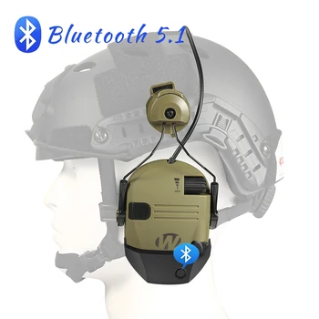 Taktikaline Shooting Earmuff Peakomplekt Bluetooth 5.1 kuulmiskaitsevahendite Kõrvaklappide 23dB NRR Ohutuse Müra Vähendamise kuuldeaparaadi Kokkupandav