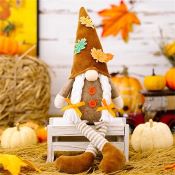Thanksgiving Gnome Müts Lastele, Vaher Lehed, söögilaud Teenetemärgi