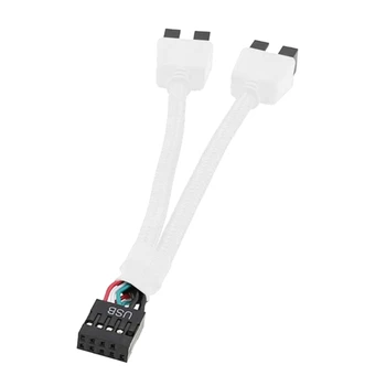 USB 2.0 9Pin Splitter Cable 1-kuni 2-Pikendus koos Varjestus Suurendab andmeedastuse Kiiruse ja Tagab Usaldusväärsed Ühendused