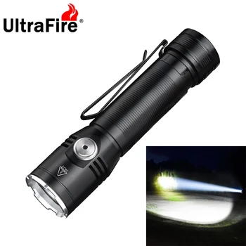 UltraFire SP67 2050LM Mini EDC LED Taskulamp Tüüp-c Laetav Kaasaskantavad Avarii Tõrvik Telkimine Laterna Toite Näidik