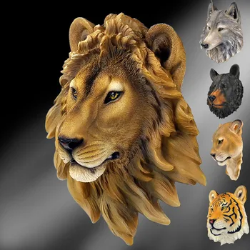 Uus Vaik Simulatsioon Loomade Kujukeste Seina Hunt Pea Staatuse Lõvi Joonis Decor Baar Seinamaaling Skulptuurid Kaunistused Kodu Aksessuaarid