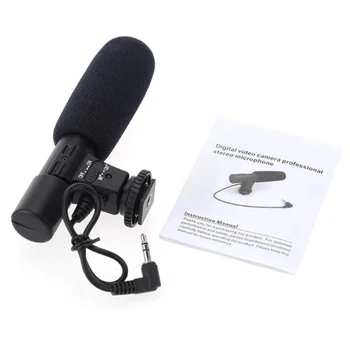 YYDS Kaasaskantav Jahuti Stereo Mikrofon Mic 3,5 mm, kinnituskoha Mount DSLR