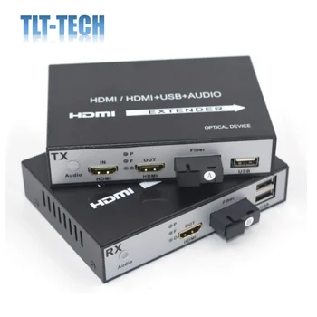 Üks paar HDMI-KVM Extender üle Fiber Optiline Support USB-klaviatuuri ja hiirt, kuni 20KM KS pistik