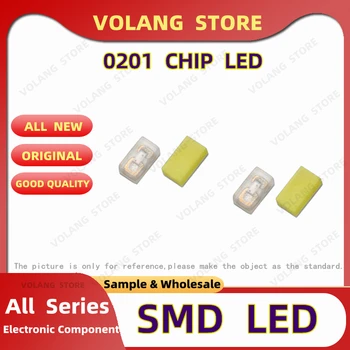 0201 LED Valgusega SMD Punane Värv Sinine Roheline Valge 0.63 mm*0.35 mm Mini SMD LED Lamp Warm White