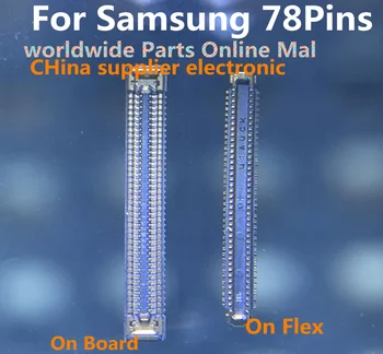 10tk-200pcs Samsung A02 A12 A32 A42 A52 LCD Ekraan FPC / A31 A41 A51 A71 USB Laadija Laadimise FPC Pesa emaplaadil 78pin