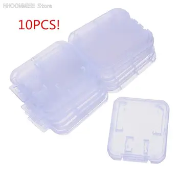 10tk Plastikust Selge Mälukaart Juhul Stick Micro SD TF-Kaardi Ladustamise Kasti Kaitse Hoidik Läbipaistev Mälukaardile Salvestamise Kastid