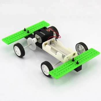 1tk DIY Kaks ajamit Auto Käsitöö Mänguasju ja Loov Teadus Füüsilise Gizmo kokku pandud Mänguasi Lastele Mood Puzzle Mänguasi Autod