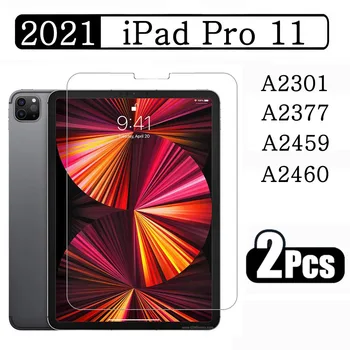 (2 Pakki) Karastatud Klaas Apple iPad Pro 11 2021 A2301 A2377 A2459 A2460 Anti-Scratch Tablett Screen Protector Film