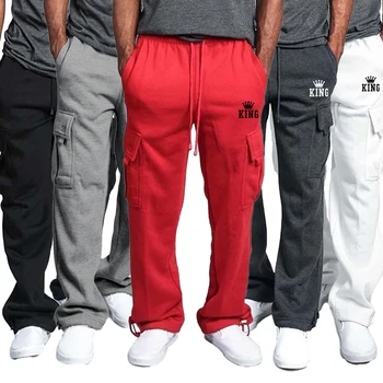 2023 Uus meeste sirge jalg töörõivaste püksid väljas tasku spordi püksid, meeste pikad püksid töötab püksid suurus