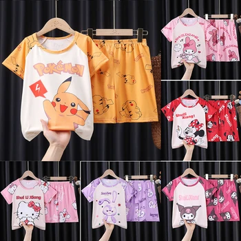 2024 Cartoon Ｍickey Sleepwear Baby Komplekti Vaba aja veetmise T-särk + lühikesed Püksid Pidžaamad Komplekti Väikelapse Riided Tüdrukutele Poiss Riiete Komplektid Lastele