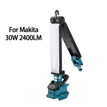 2400LM 30W jaoks Makita LED-töövalgustus Klipp Tuli Ühilduv Li-ion Aku Konksudega USB Port Kokkuklapitavad Lambi Võimsus Tööriist