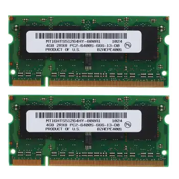 2TK DDR2 4GB Sülearvuti Ram 800Mhz PC2 6400 SODIMM 2RX8 200 Tihvtid Intel, AMD Sülearvuti Mälu