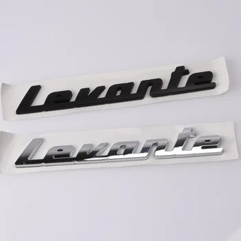 3D ABS Black Chrome ' i Logo Levante Embleem Auto Embleem Pagasiruumi Decal Jaoks Maserati Levante Stikcer Tarvikud