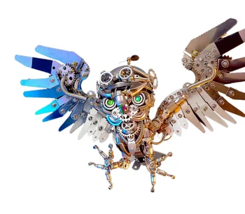 3D Puzzle Steampunk Öökull Mudel Kit DIY Metallist Assamblee Eagle Mänguasi Loomade Mudel Lapsed Täiskasvanud Jõulud Kingitus - 700+TK