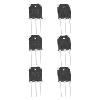 3X Paari A1941 + C5198 10A 200V Võimendi Räni Transistori
