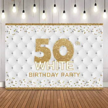 50. Valge Sünnipäeva Taustaks Täiskasvanud Naiste ja Meeste Heardboard Photo Booth Taust viiskümmend Sünnipäeva Banner