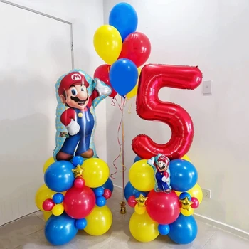 53pcs/set Super Mario Sünnipäeva BalloonInflatable mänguasi 32inch Mitu Õhupalli Foto Rekvisiidid Laste Poole Sünnipäevaks Teenetemärgid