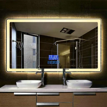 60x80cm 50x70cm Smart Ristkülikukujuline Vannitoa Peegel Kõrge Kvaliteedi Refection Kaks Värvi LED Vannitoa Peegel