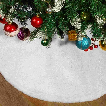 90cm Jõulupuu Seelik Valge Palus Faux Karusnaha Põranda Matt Vaip Uus Aasta Navidad Christmas Tree Teenetemärgi