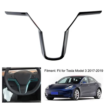 ABS-Carbon Fiber Auto Rooli Teenetemärgi Kate Sisekujundus Kleepsud Tesla Model 3 Aksessuaarid Sisustus 2017-2019