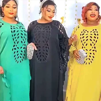 Aafrika Türgi Moslemi Maxi Kleit, Elegantne Naiste Dashiki Ankara Varustus Hommikumantlid Pluss Suurus Boubou Rüü Djellaba Femme abaya 2024