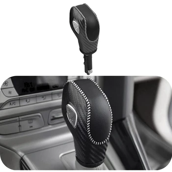 Auto PU Süsiniku Vaadata Gear Shift Knob Kaas Ford EcoSport Põgeneda / Fusion /C-Max Energi Wagon / Fiesta / Focus