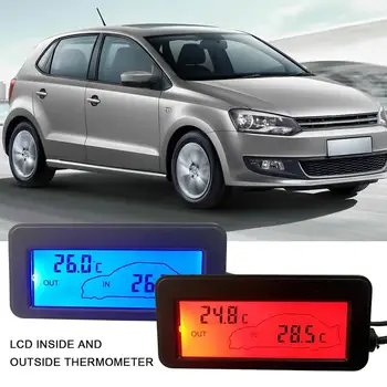 Auto Sees Väljaspool Termomeeter 12V Auto Termomeetri Näidik LCD Digitaalne Ekraan, Autod Ja Veokid Tarvikud