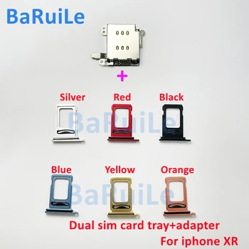 BaRuiLe 1set iPhone XR Dual SIM-Kaardi Lugeja flex kaabel +SIM-Kaardi salve pesast Adapter Varuosad
