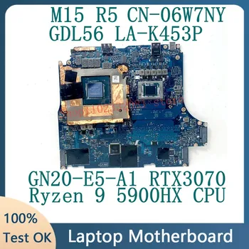 CN-06W7NY 06W7NY 6W7NY DELL G15 5515 Emaplaadi LA-K453P Koos Ryzen 9 5900HX CPU GN20-E5-A1 RTX3070 100% Testitud Hea