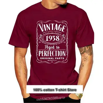 Camiseta de cuello redondo para hombre, ropa de cumpleaños de 80 aastat, Vintage, a la moda, regalo de 80 aastat, 1938
