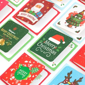 Christmas Tervituskaardi, Mini Õnnistus Ümbrik Uus Aasta Postkaart Kinkekaart Xmas Party Festival Toodete Polsterdatud Paber Ümbrikud