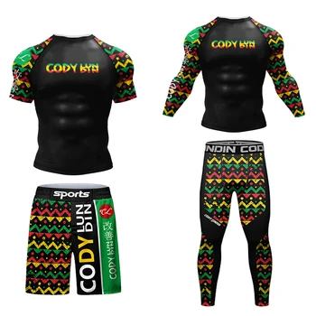 Cody Lundin Kiire-kuivatamine Vaeva Kickboxing Komplekti Fitness MMA Rash Guard Meeste Surfamine, Sukeldumine Poks Spordi Kanda