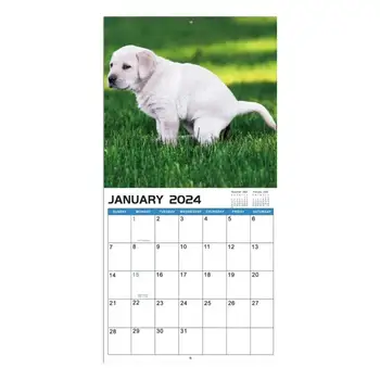 Crapping Koerad Kalender 2024 Koera Iseloom Nõuab Kuu Kalender Naljakas Seina Art Gag Huumor Kingitus Jant Kalender 2024 Kalender