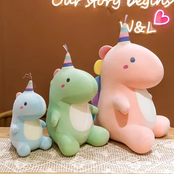 Cute Cartoon Candy Dinosaurus Palus Mänguasjad Täidisega Jumalik Jurassic Dino Nukud Sünnipäeva Kingitused Lastele Tüdrukud Ruumi Kaunistamiseks