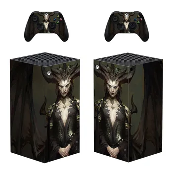 Diablo IV Stiil Xbox Seeria X Nahka Kleebise jaoks Konsooli & 2 Kontrollerid Vinüül Decal Kaitsva Nahad Stiil 1
