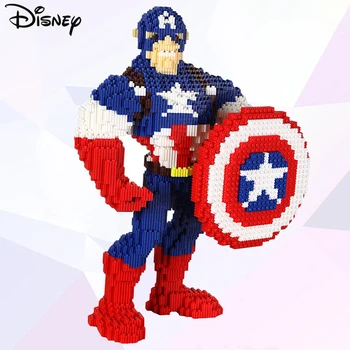 Disney ehitusplokid Mänguasi Avengers Superkangelane Spider Iron Man Kapten Ameerika DIY Antistress Diamond Tellised Mudel Täiskasvanud Kingitus