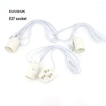 EL-US UK E27 AC toitejuhe Kaabel 1,8 M Socket lamp Base rippuvad Omanik plug eclectical led Lamp Light Adapter wire r1