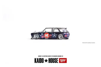 Eelmüügis Kaido House x MINI GT 1:64 Datsun KAIDO 510 Wagon Hanami V3 Die-Cast Auto Mudel Kogumise Kääbus