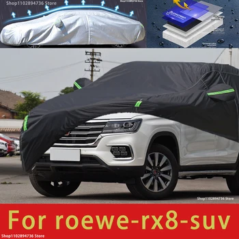Eest Roewe RX8 Sobi Välistingimustes Kaitse Auto Hõlmab lumekatte Päikesevarju Veekindel Tolmukindel Väljast must auto katta